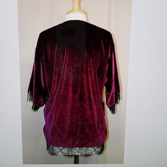 New BCBGeneration-Grape Seed-Kimono w/ Black Lace - Picture 2 of 2